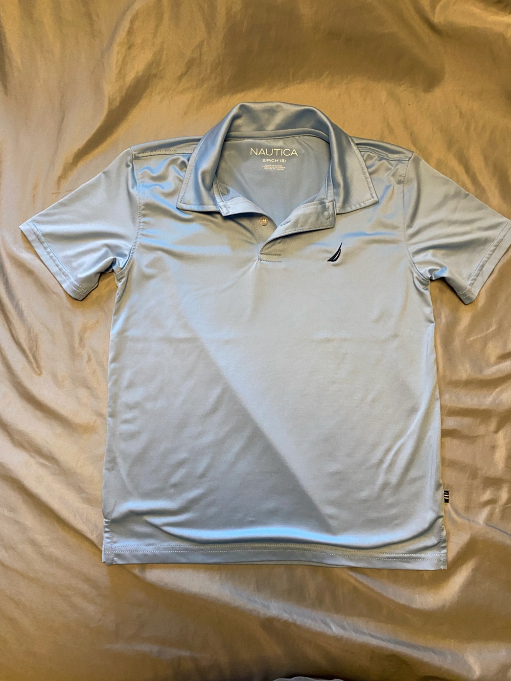 Nautica kids Light Blue Short-Sleeve Polo with Sail Logo